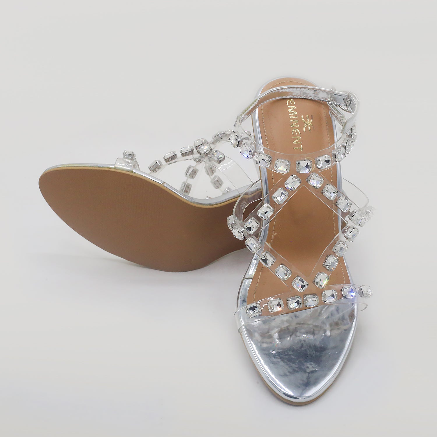 Eminent Women's Heel Sandal - Silver, Women Heels, Eminent, Chase Value