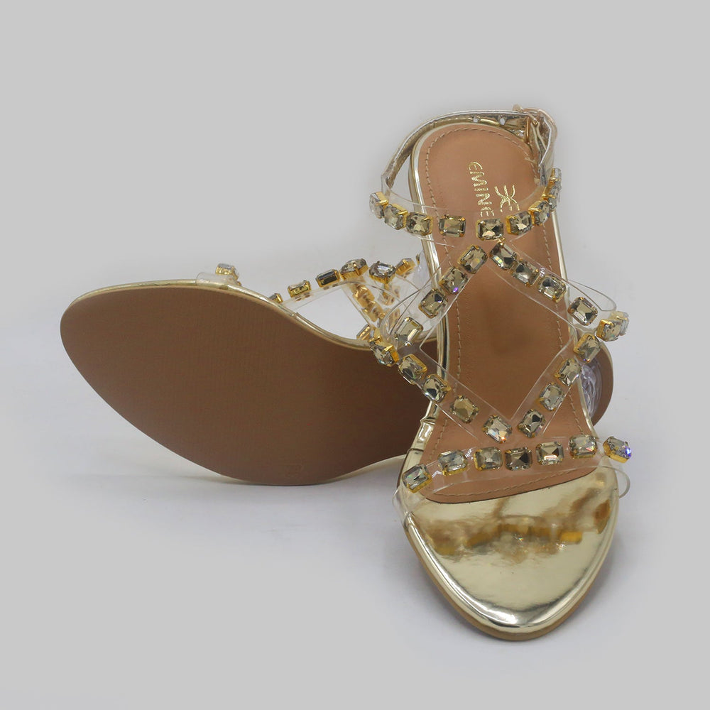 Eminent Women's Heel Sandal - Golden, Women Heels, Eminent, Chase Value