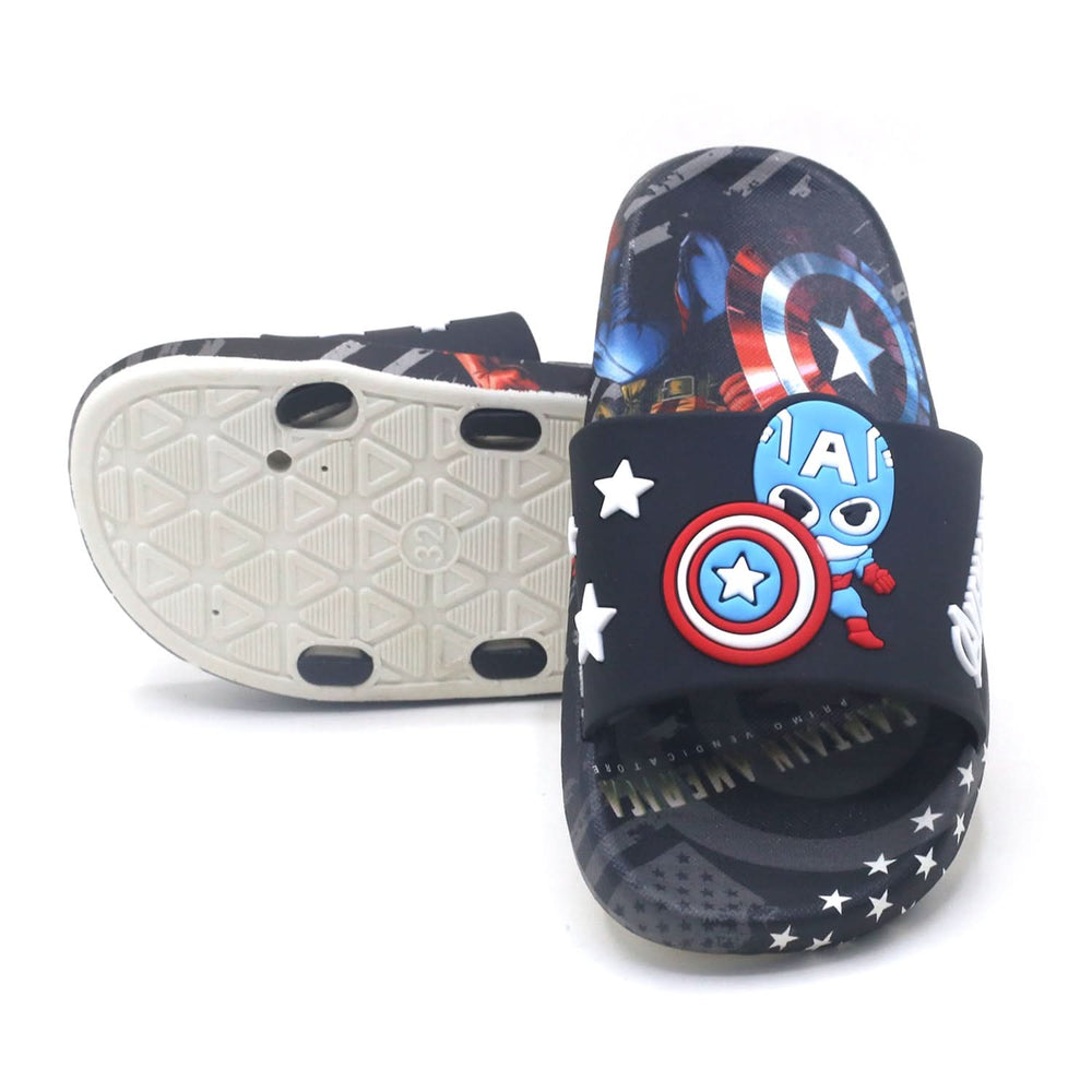 Boys Slider - Black, Boys Slippers, Chase Value, Chase Value