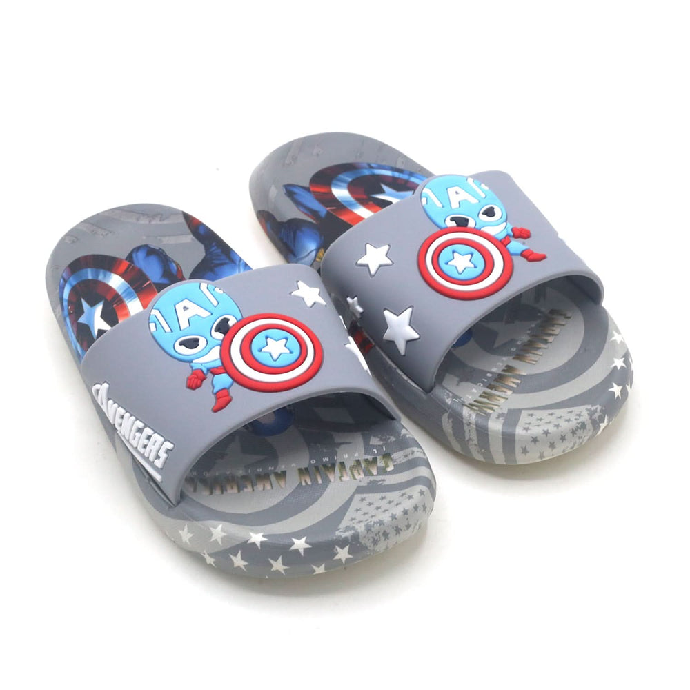 Boys Slider - Grey, Boys Slippers, Chase Value, Chase Value