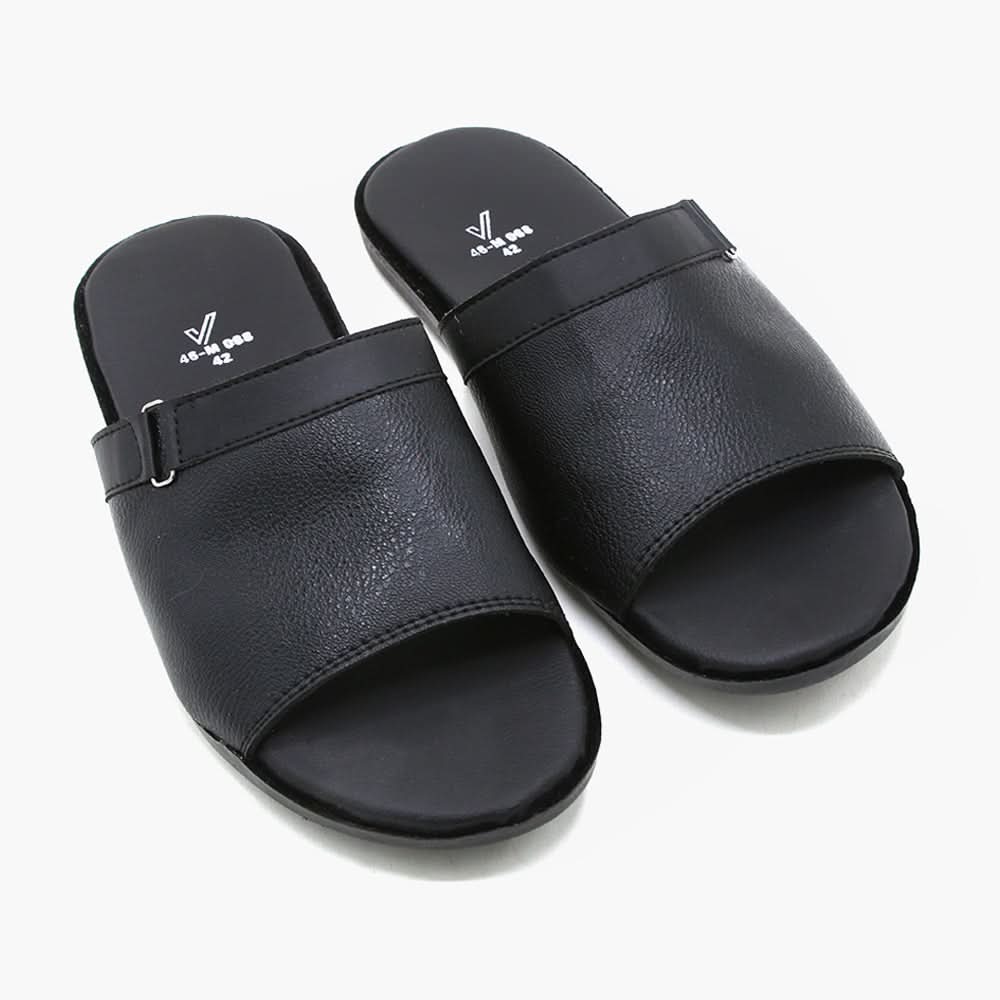 Men's Slipper - Black, Men's Slippers, Chase Value, Chase Value