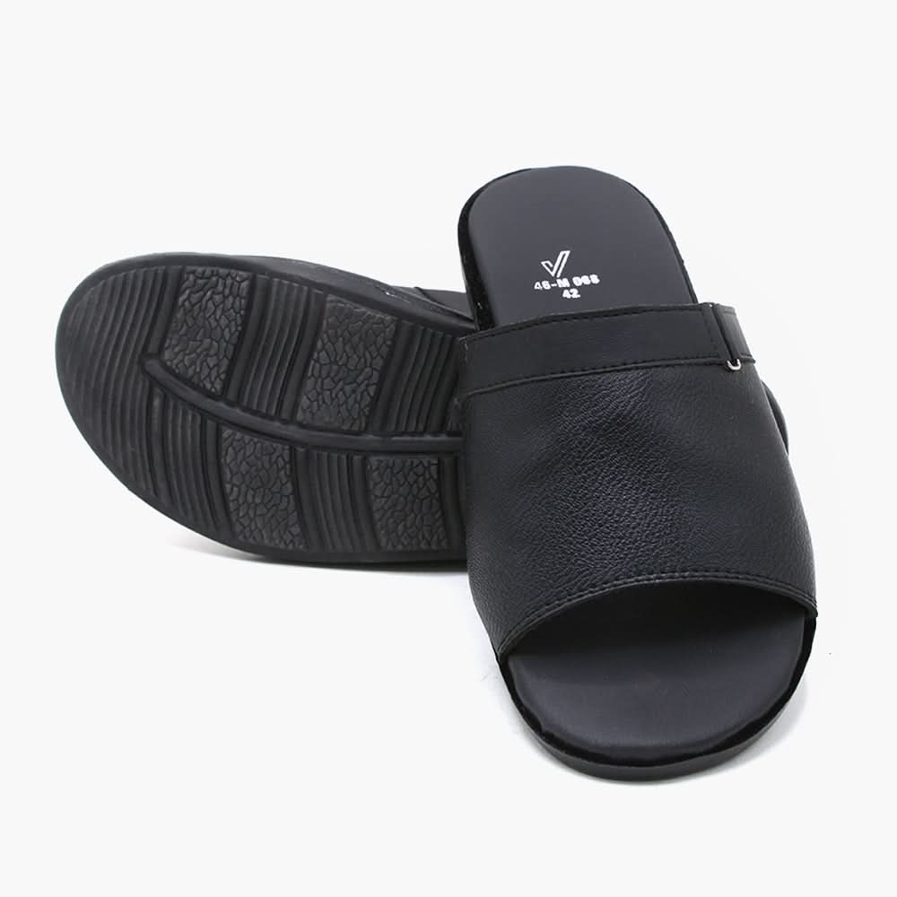 Men's Slipper - Black, Men's Slippers, Chase Value, Chase Value