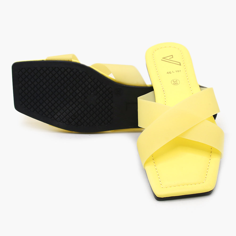 Women's Slipper - Yellow, Women Slippers, Chase Value, Chase Value