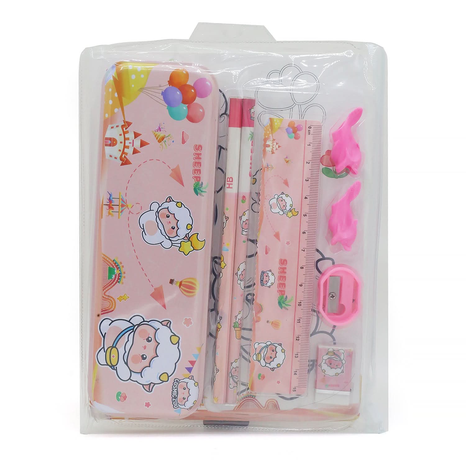 Stationery Set - Peach, Pencil Boxes & Stationery Sets, Chase Value, Chase Value