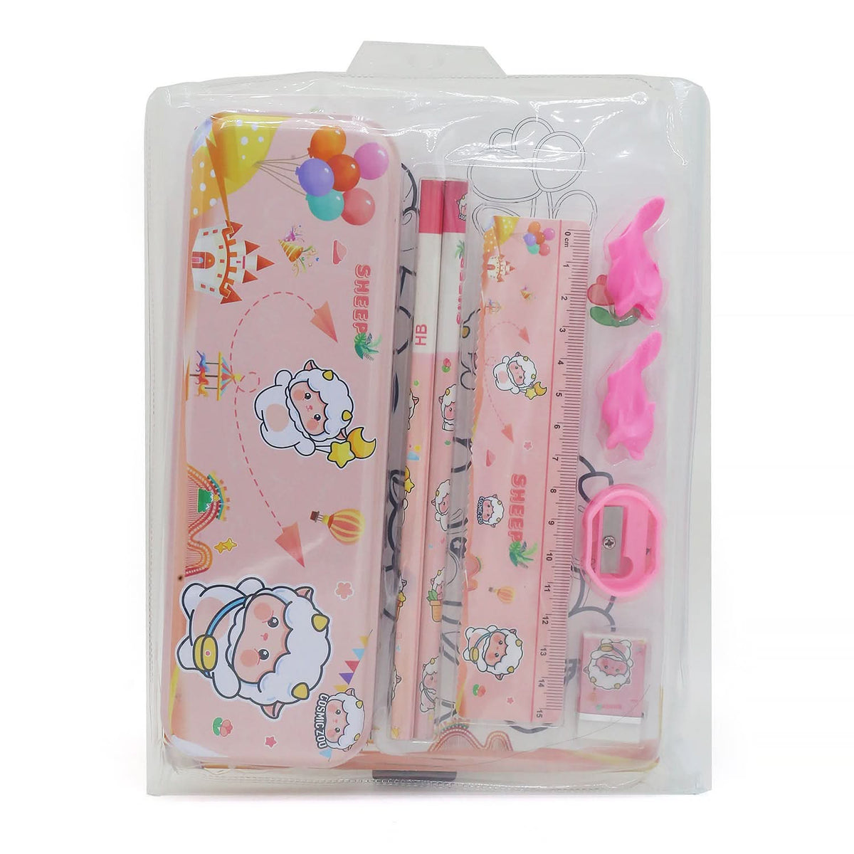 Stationery Set - Peach, Pencil Boxes & Stationery Sets, Chase Value, Chase Value