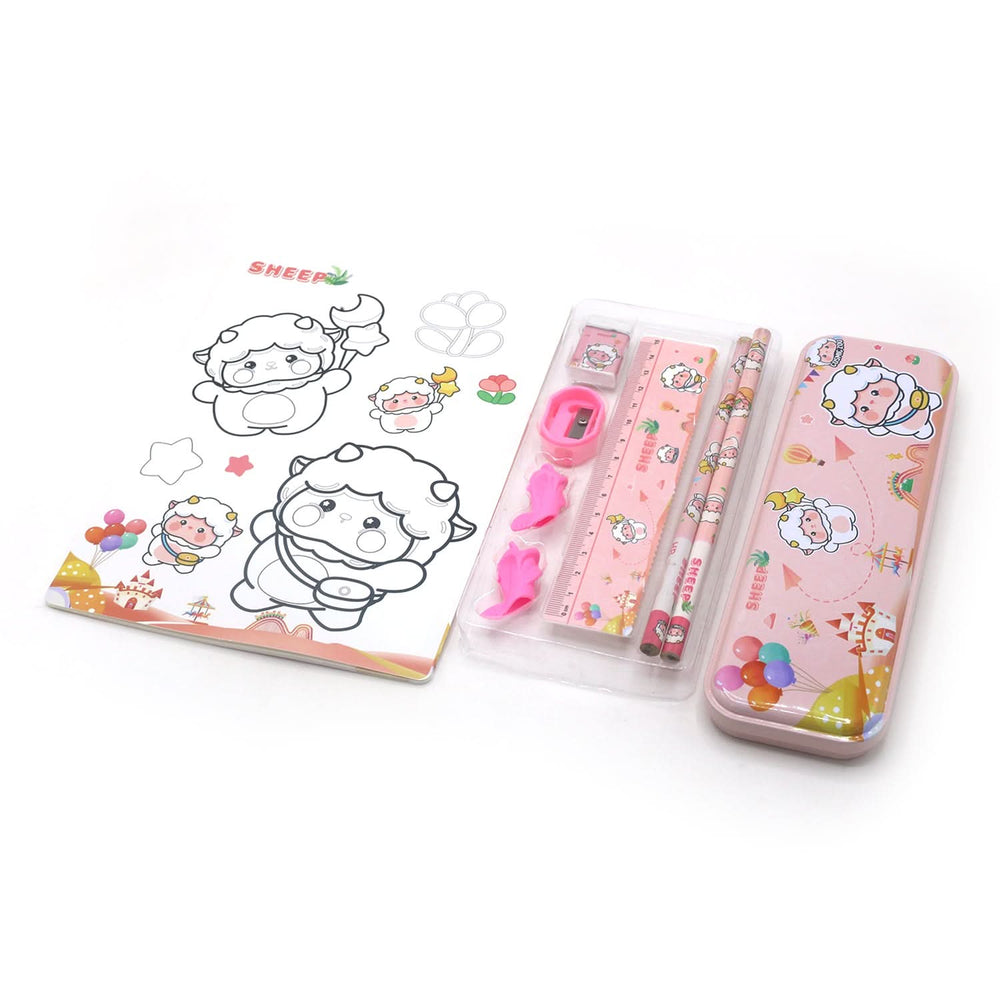 Stationery Set - Peach, Pencil Boxes & Stationery Sets, Chase Value, Chase Value