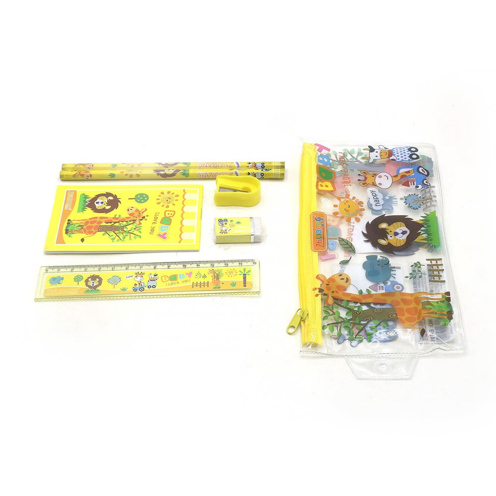 Stationery Set - Yellow, Pencil Boxes & Stationery Sets, Chase Value, Chase Value