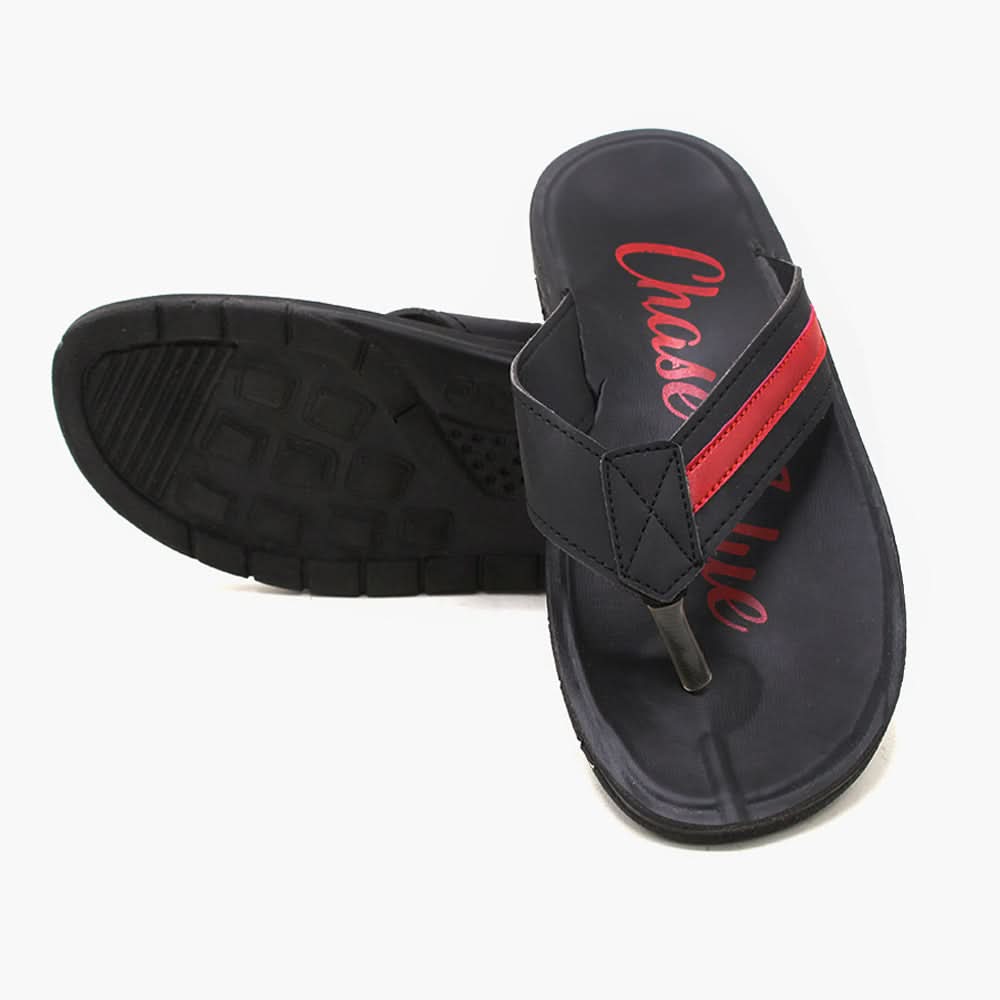 Men's Flip Flop Slipper - Black, Men's Slippers, Chase Value, Chase Value