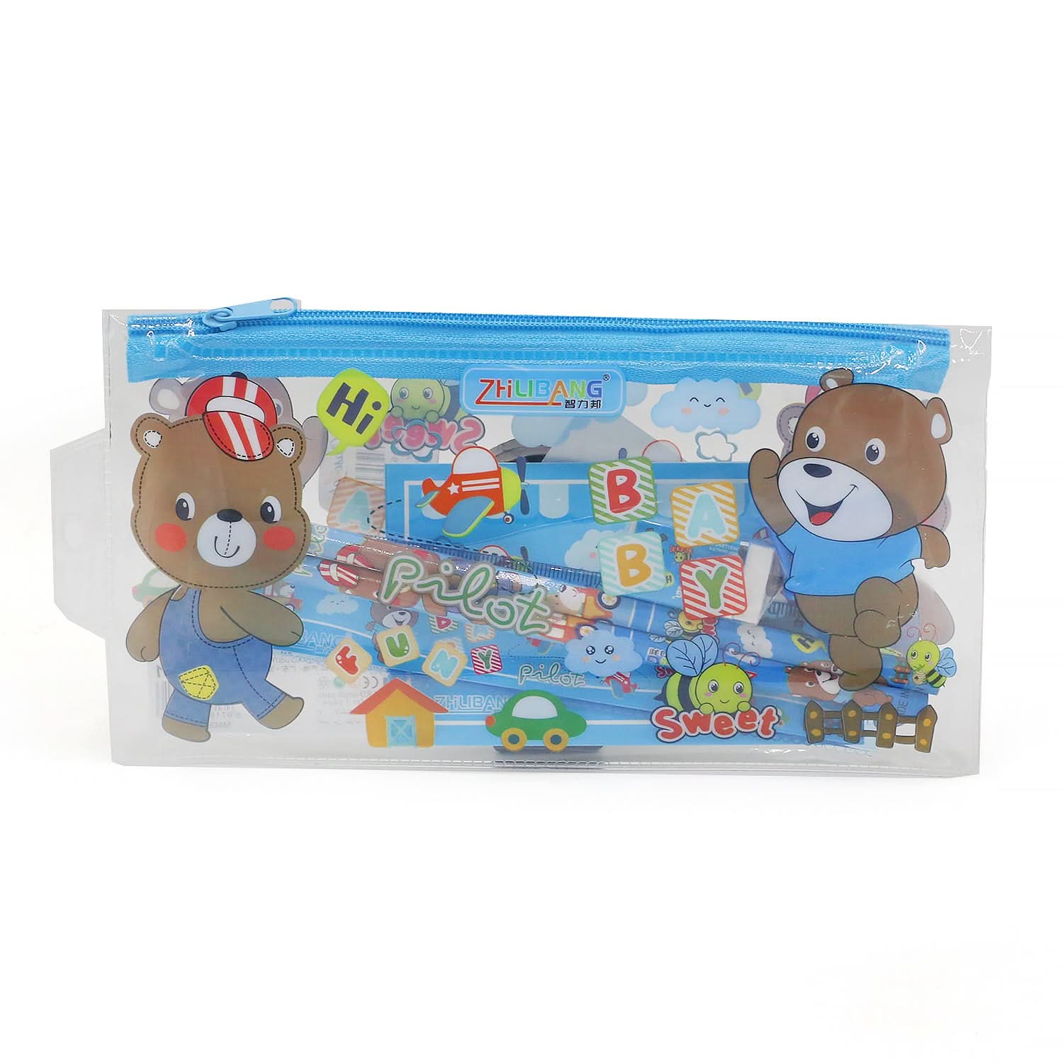 Stationery Set - Sky Blue, Pencil Boxes & Stationery Sets, Chase Value, Chase Value