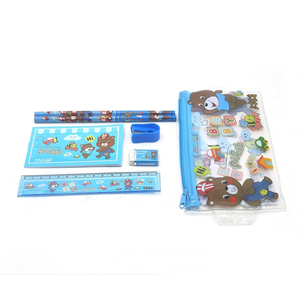 Stationery Set - Sky Blue, Pencil Boxes & Stationery Sets, Chase Value, Chase Value