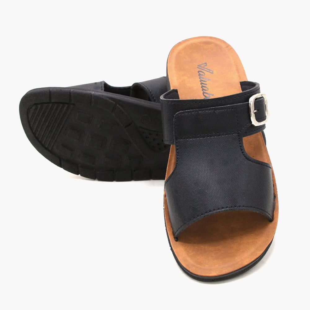 Men's Slipper - Black, Men's Slippers, Chase Value, Chase Value