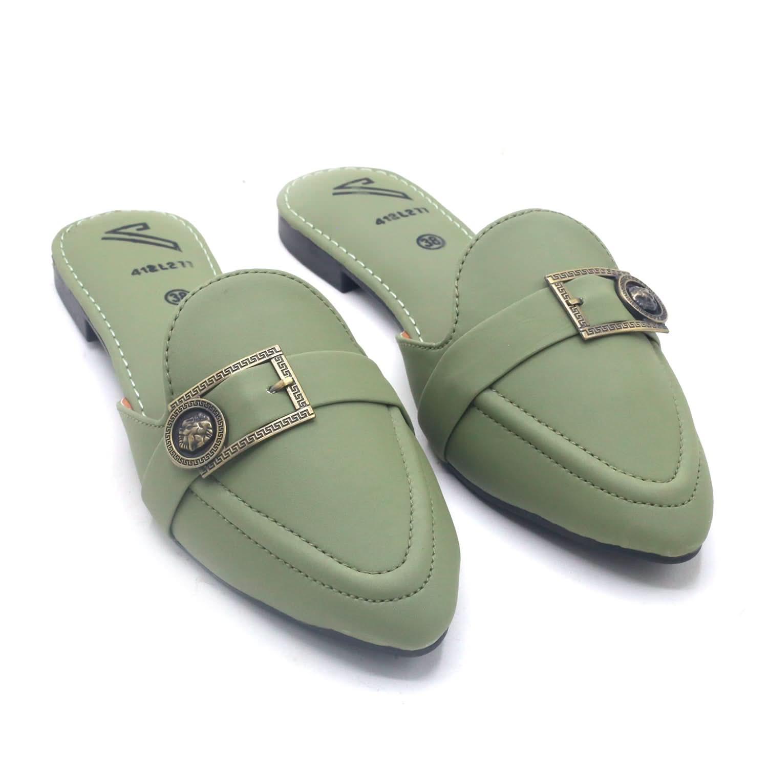 Women's Backless Pump - Light Green, Women Backless Pumps, Chase Value, Chase Value