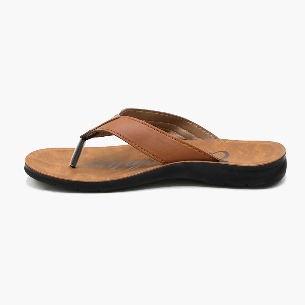 Men's Flip Flop Slipper - Mustard, Men's Slippers, Chase Value, Chase Value