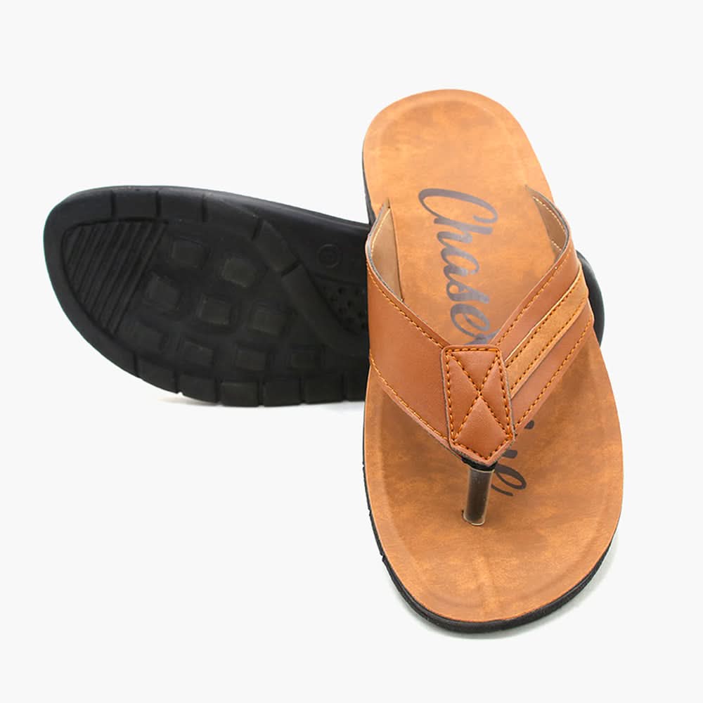 Men's Flip Flop Slipper - Mustard, Men's Slippers, Chase Value, Chase Value