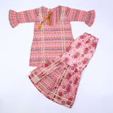 Girls 2Pcs Shalwar Suit - Peach, Girls Shalwar Kameez, Chase Value, Chase Value