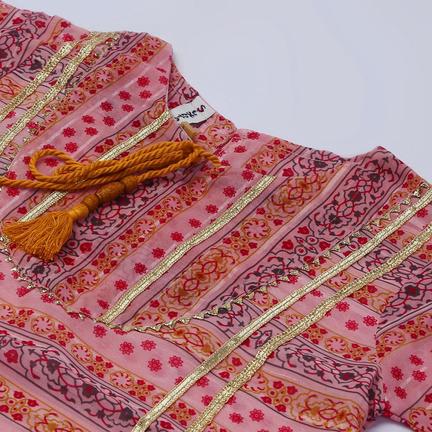 Girls 2Pcs Shalwar Suit - Peach, Girls Shalwar Kameez, Chase Value, Chase Value