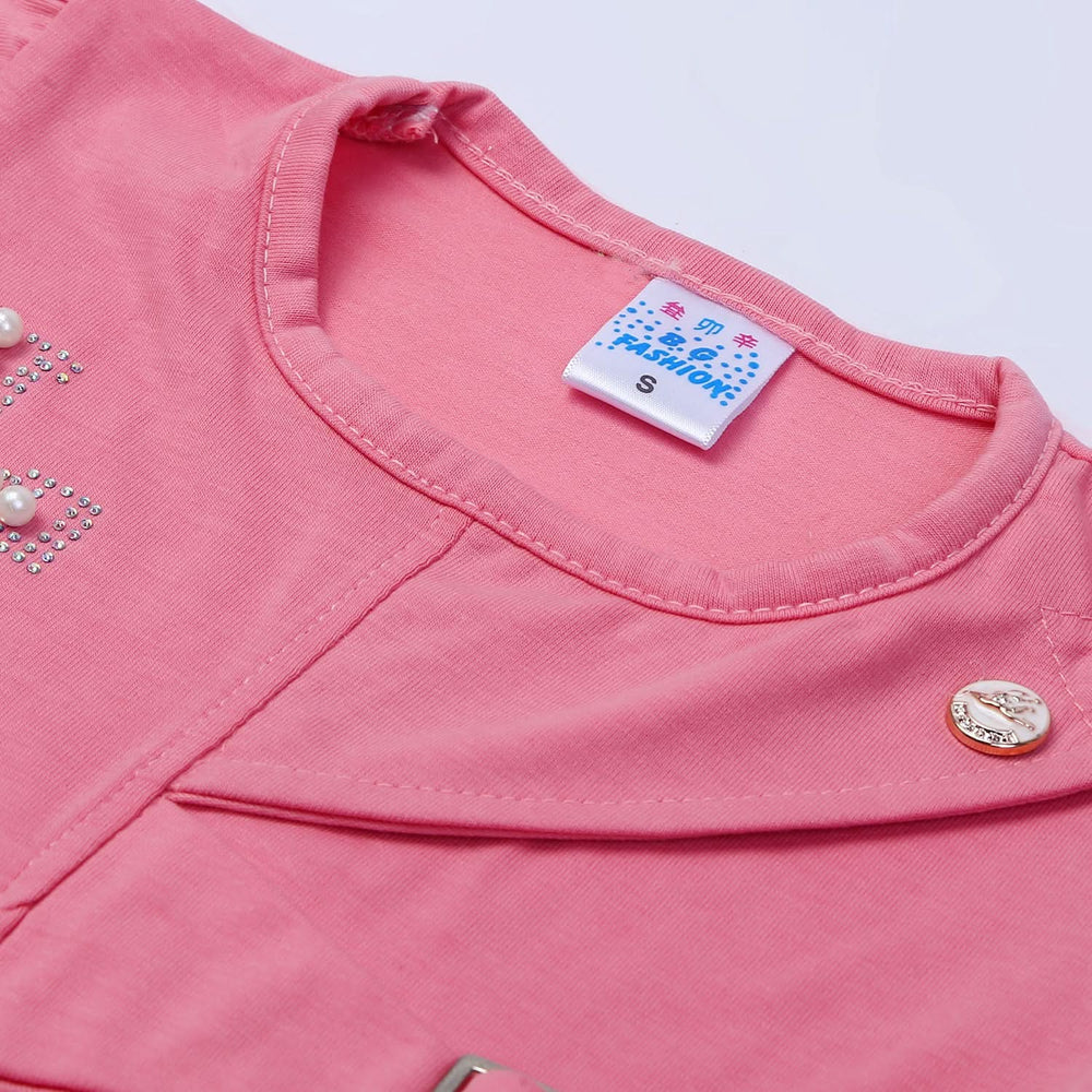 Girls Half Sleeves Suits - Pink, Girls Suits, Chase Value, Chase Value