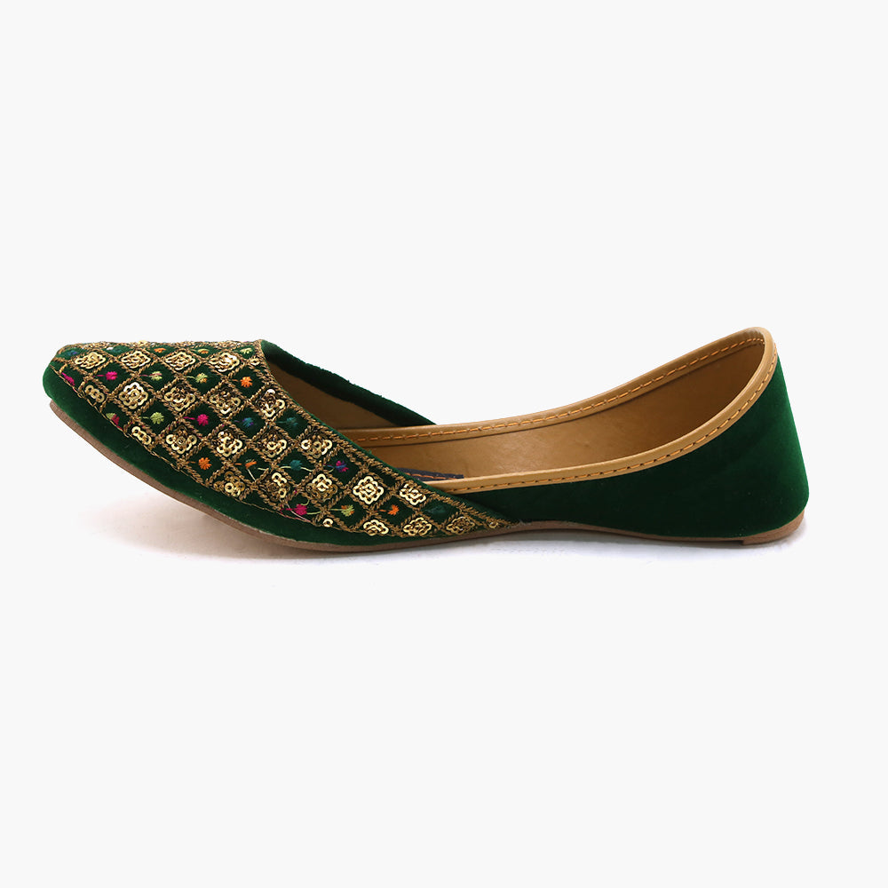 Women's Khussa - Green, Women Khussa, Chase Value, Chase Value