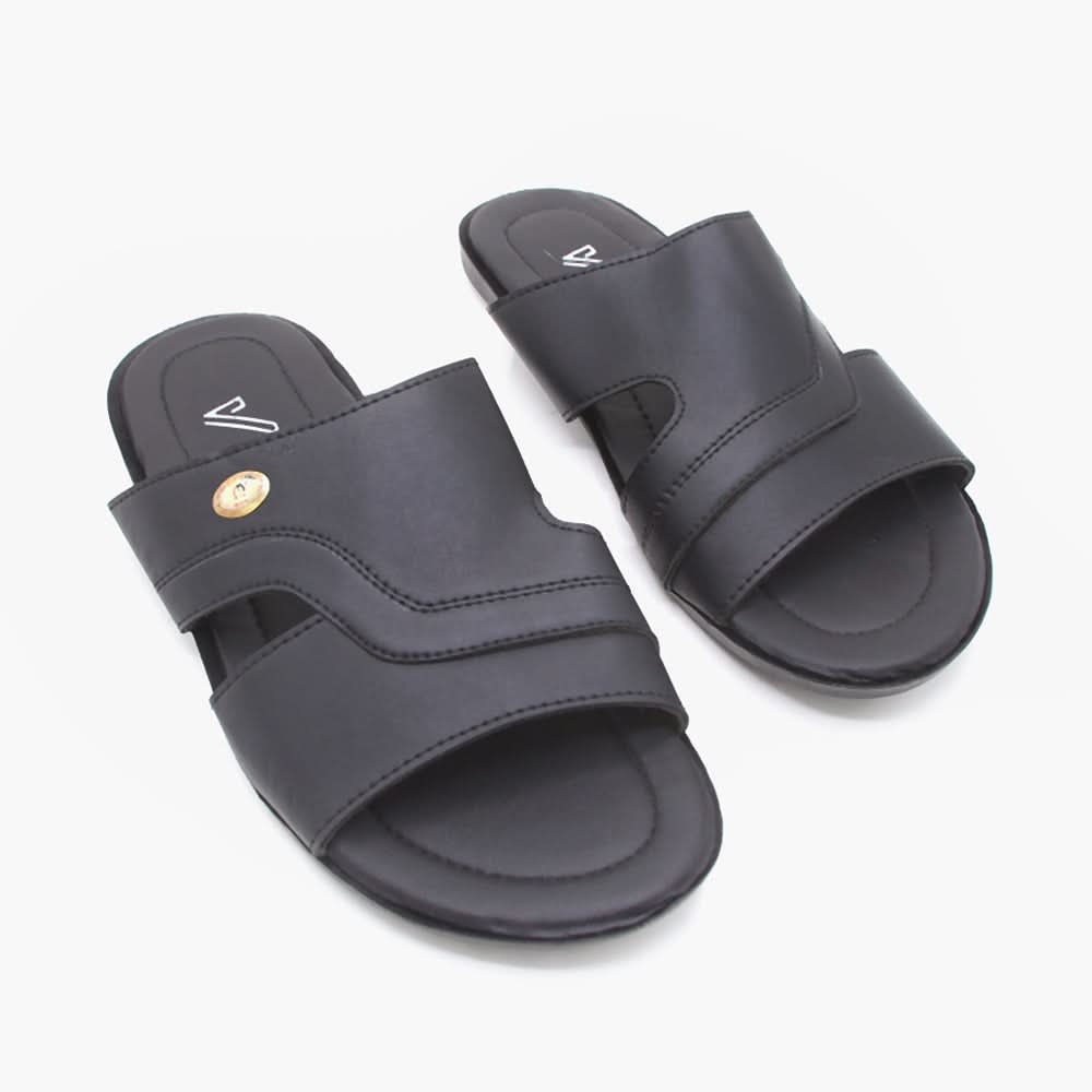 Men's Slipper - Black, Men's Slippers, Chase Value, Chase Value