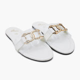 Women's Slipper - White, Women Slippers, Chase Value, Chase Value