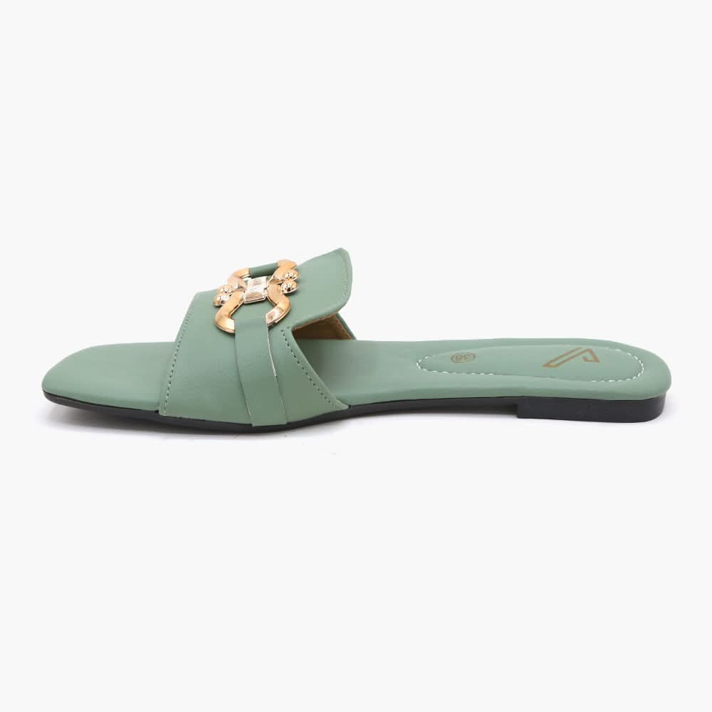 Women's Slipper - Green, Women Slippers, Chase Value, Chase Value
