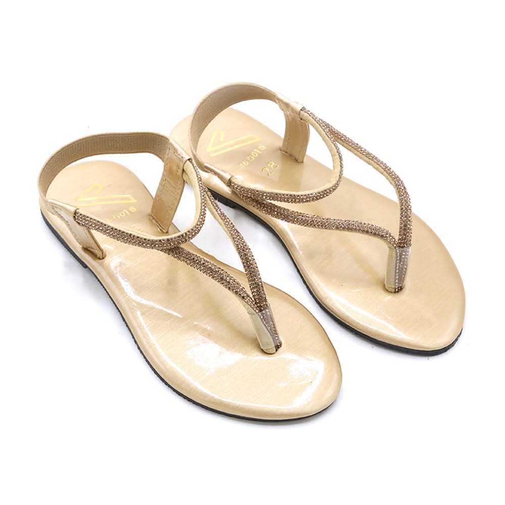 Girls Sandal - Golden, Girls Sandals, Chase Value, Chase Value