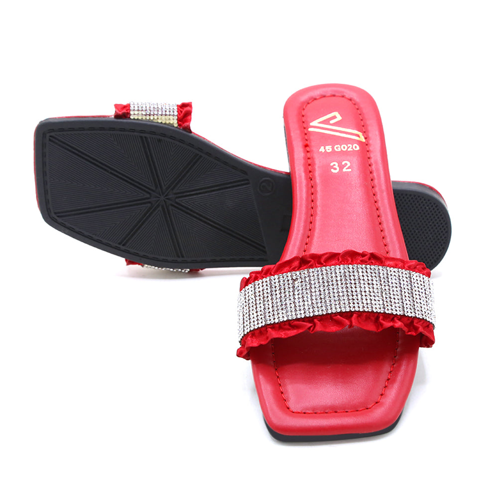 Girls Slipper - Red, Girls Slippers, Chase Value, Chase Value