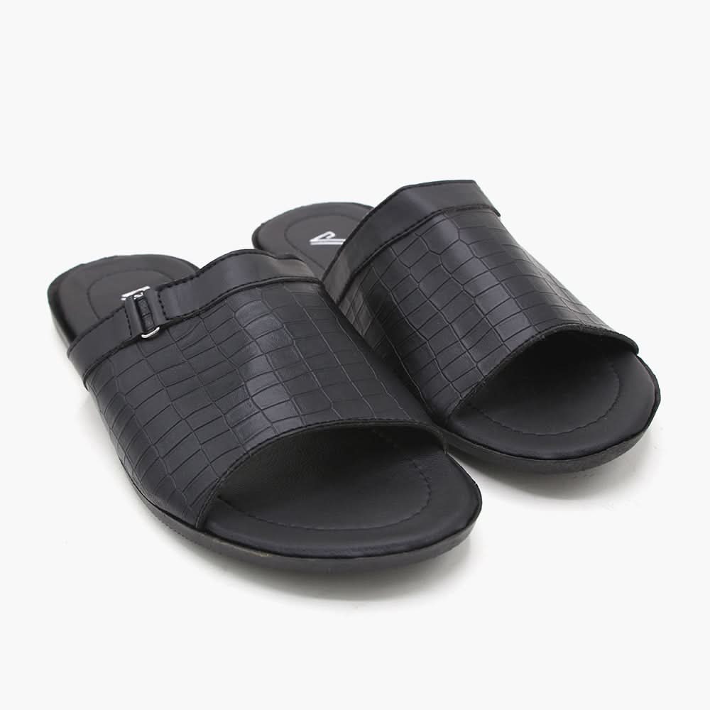 Men's Slipper - Black, Men's Slippers, Chase Value, Chase Value
