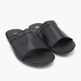 Men's Slipper - Black, Men's Slippers, Chase Value, Chase Value