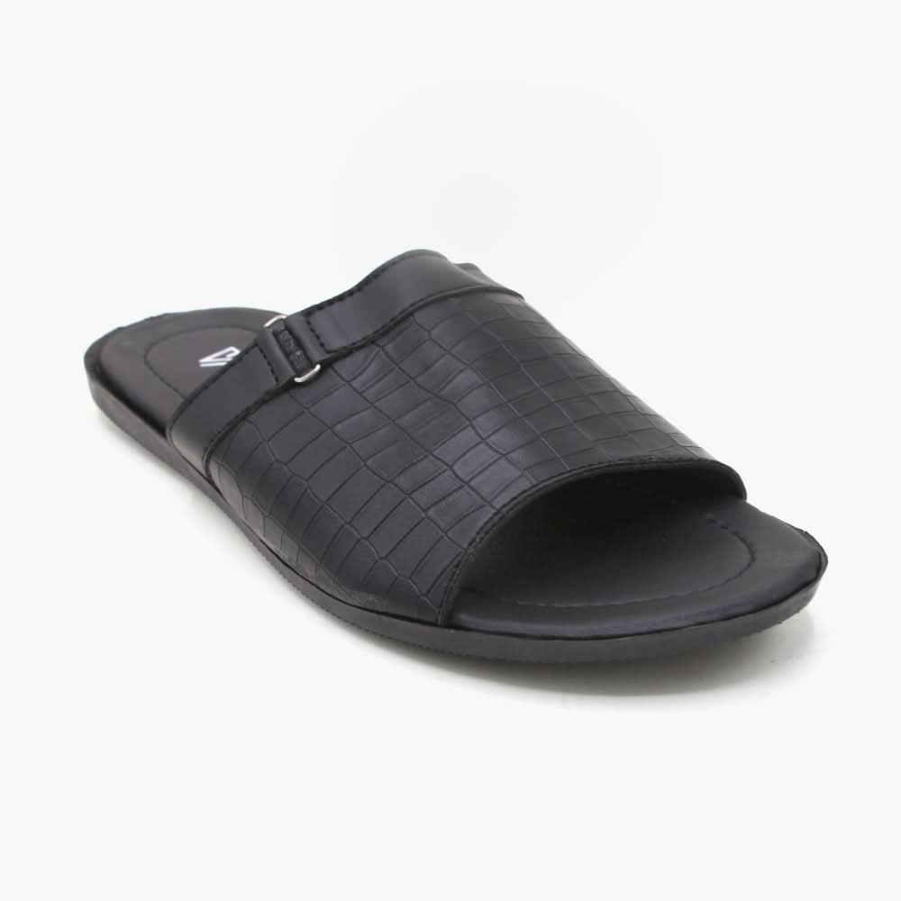 Men's Slipper - Black, Men's Slippers, Chase Value, Chase Value