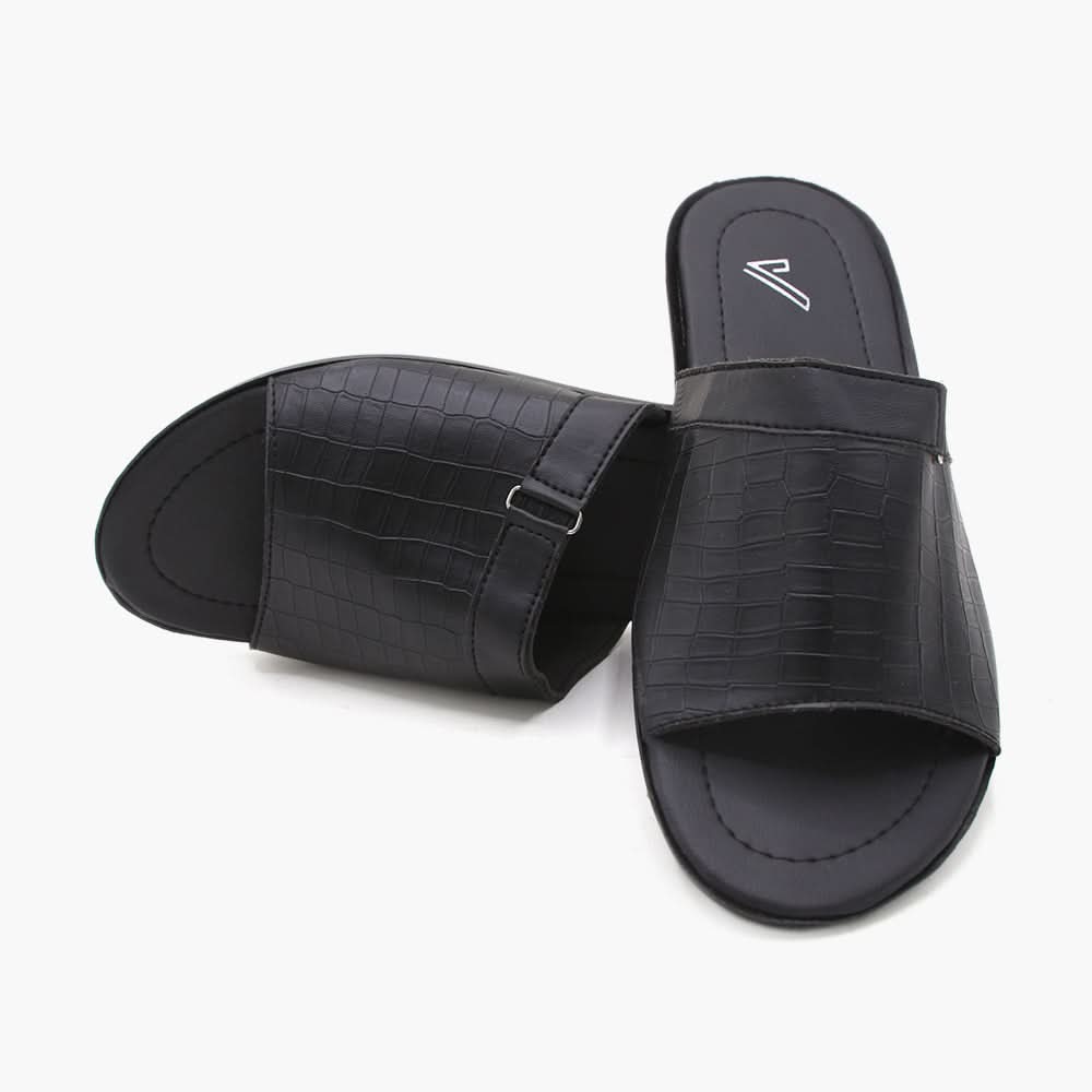 Men's Slipper - Black, Men's Slippers, Chase Value, Chase Value