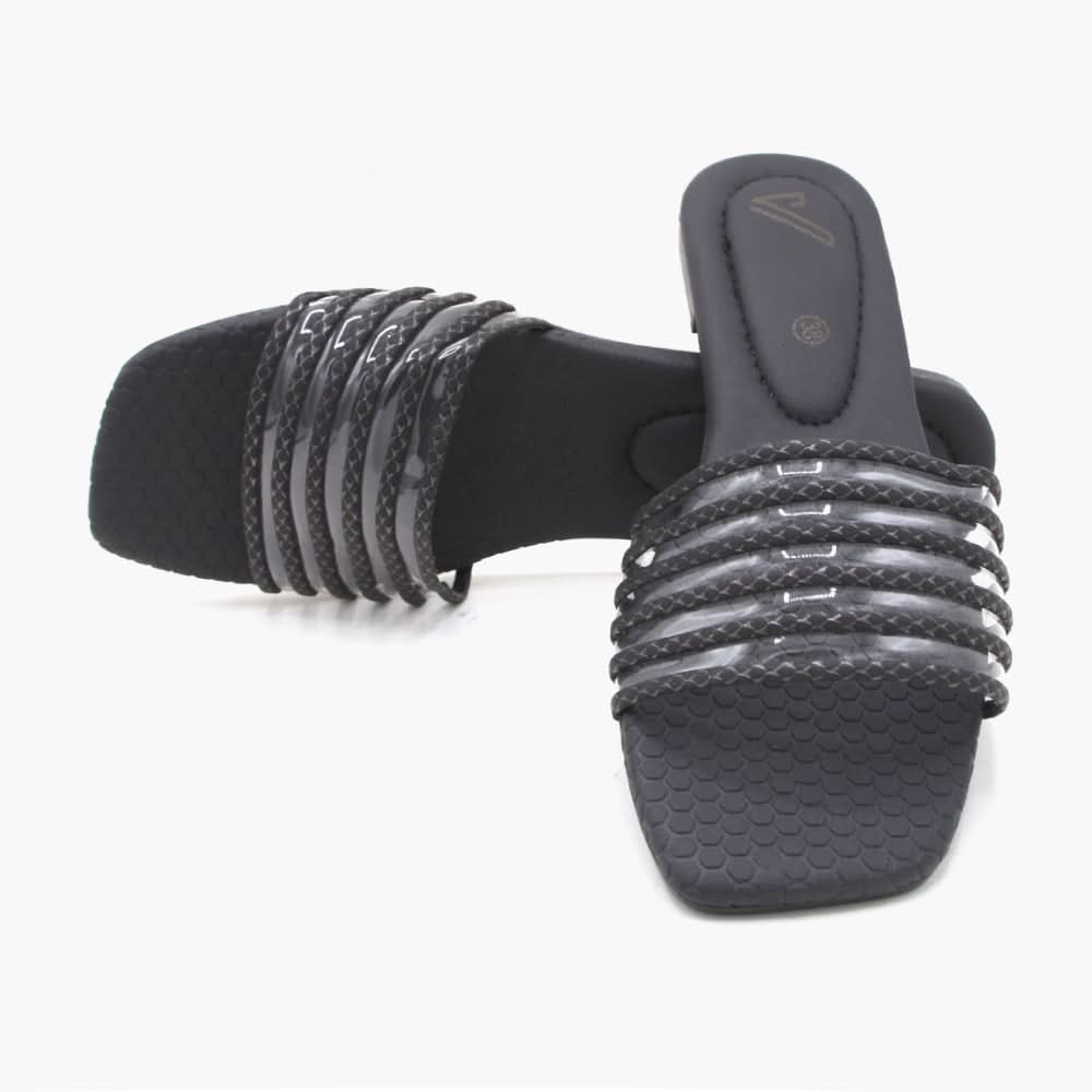 Women's Slipper - Black, Women Slippers, Chase Value, Chase Value