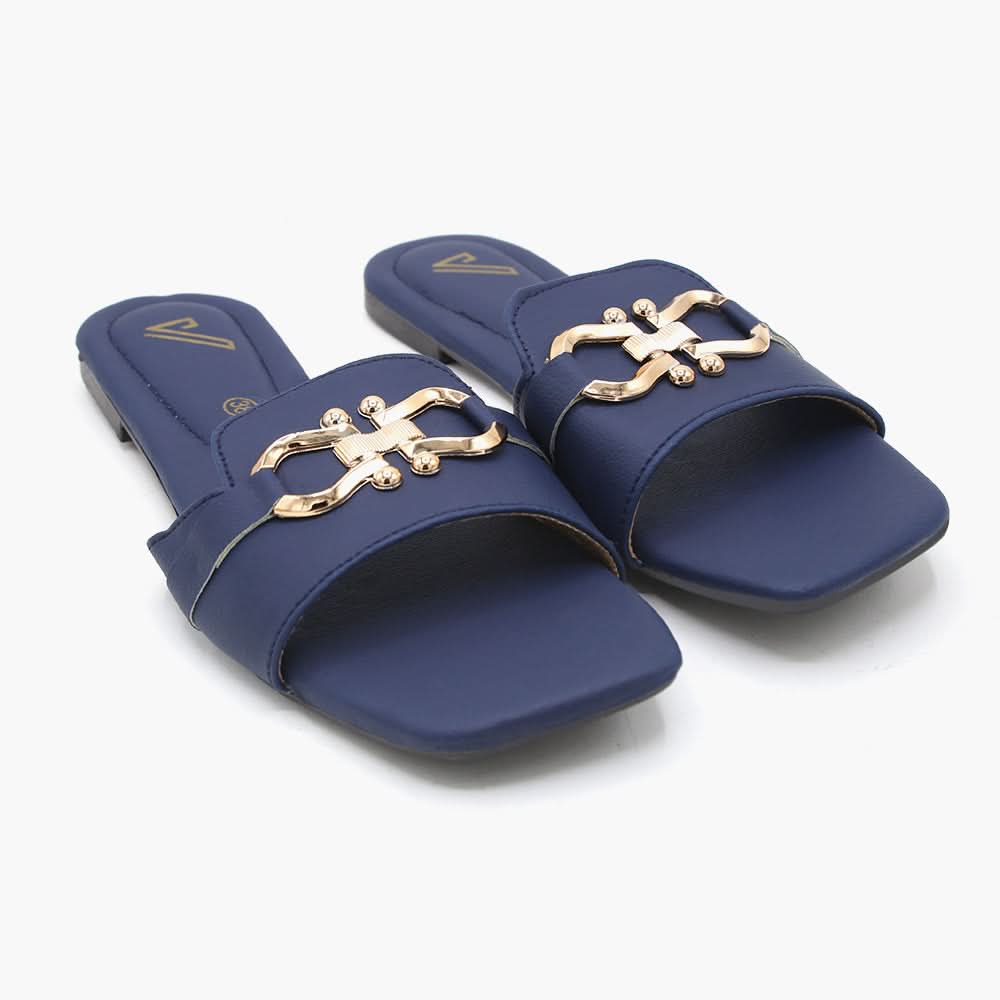 Women's Slipper - Navy Blue, Women Slippers, Chase Value, Chase Value