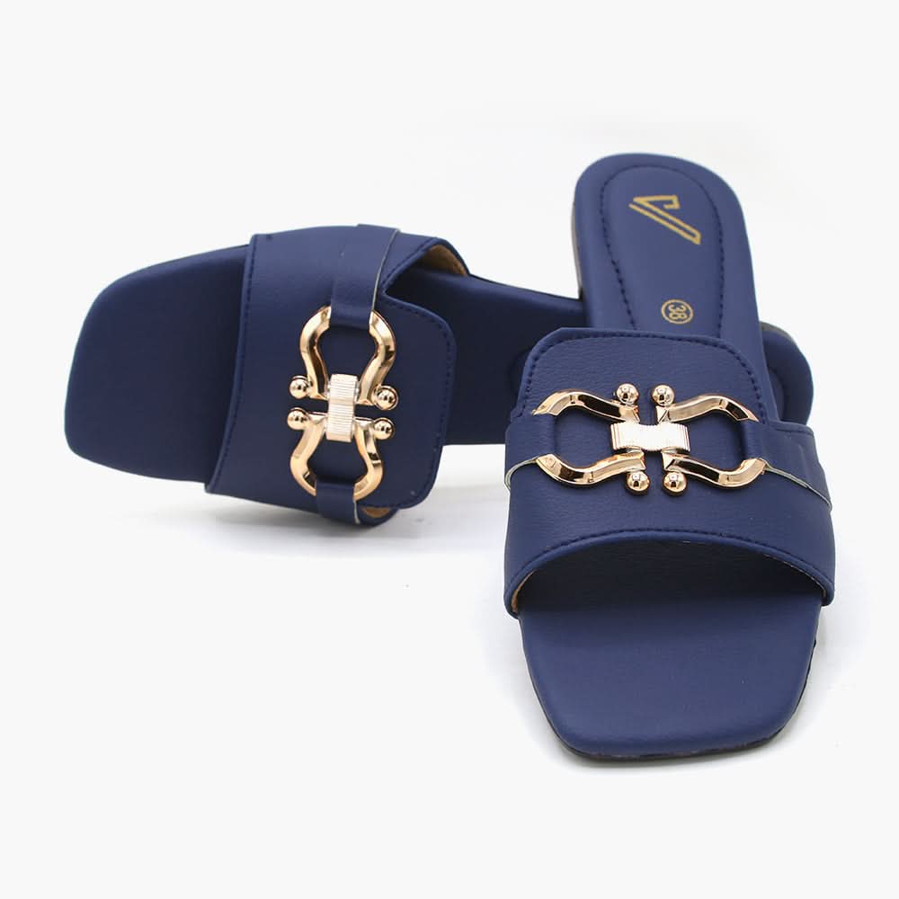 Women's Slipper - Navy Blue, Women Slippers, Chase Value, Chase Value