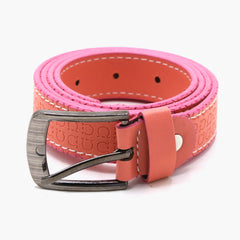 Women's Embossed Belt - Pink