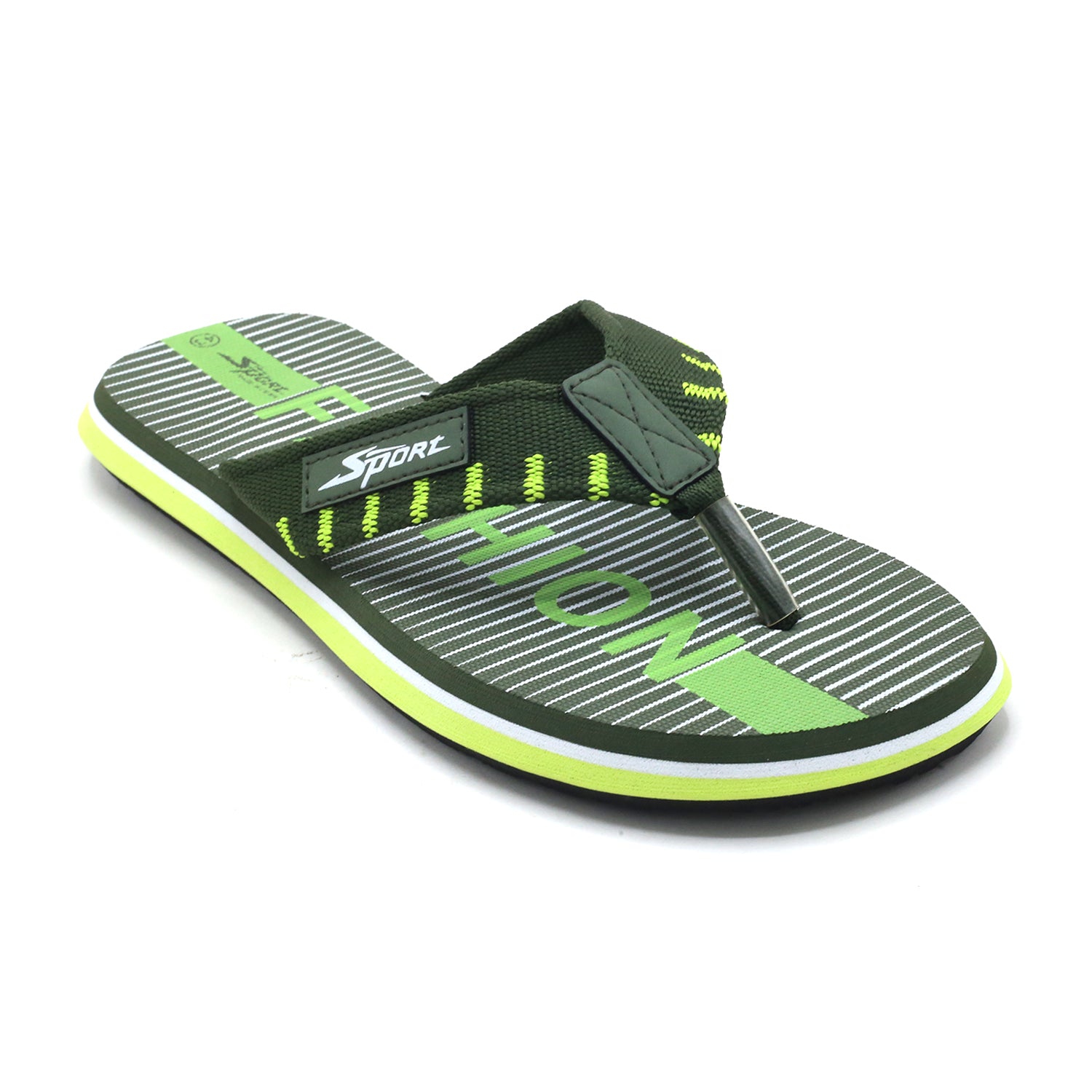Men's Flip Flop - Green, Men's Slippers, Chase Value, Chase Value