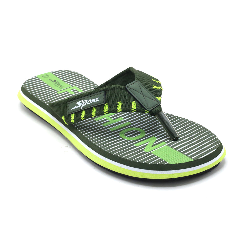 Men's Flip Flop - Green, Men's Slippers, Chase Value, Chase Value