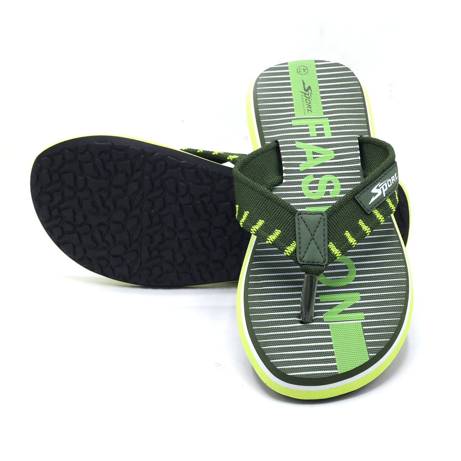 Men's Flip Flop - Green, Men's Slippers, Chase Value, Chase Value