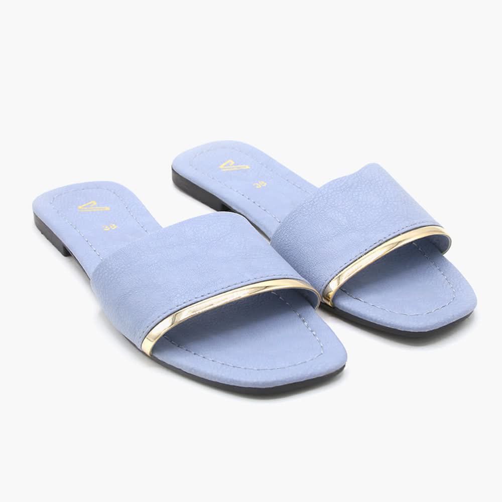 Women's Slipper - Light Blue, Women Slippers, Chase Value, Chase Value