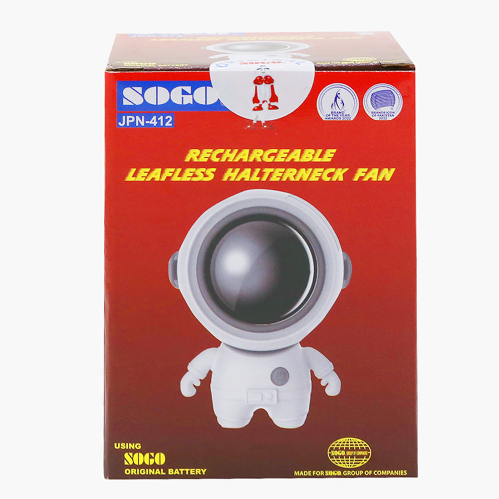 Sogo Rechargeable Leafless Halterneck Fan JPN-412, Rechargeable Fan, Sogo, Chase Value