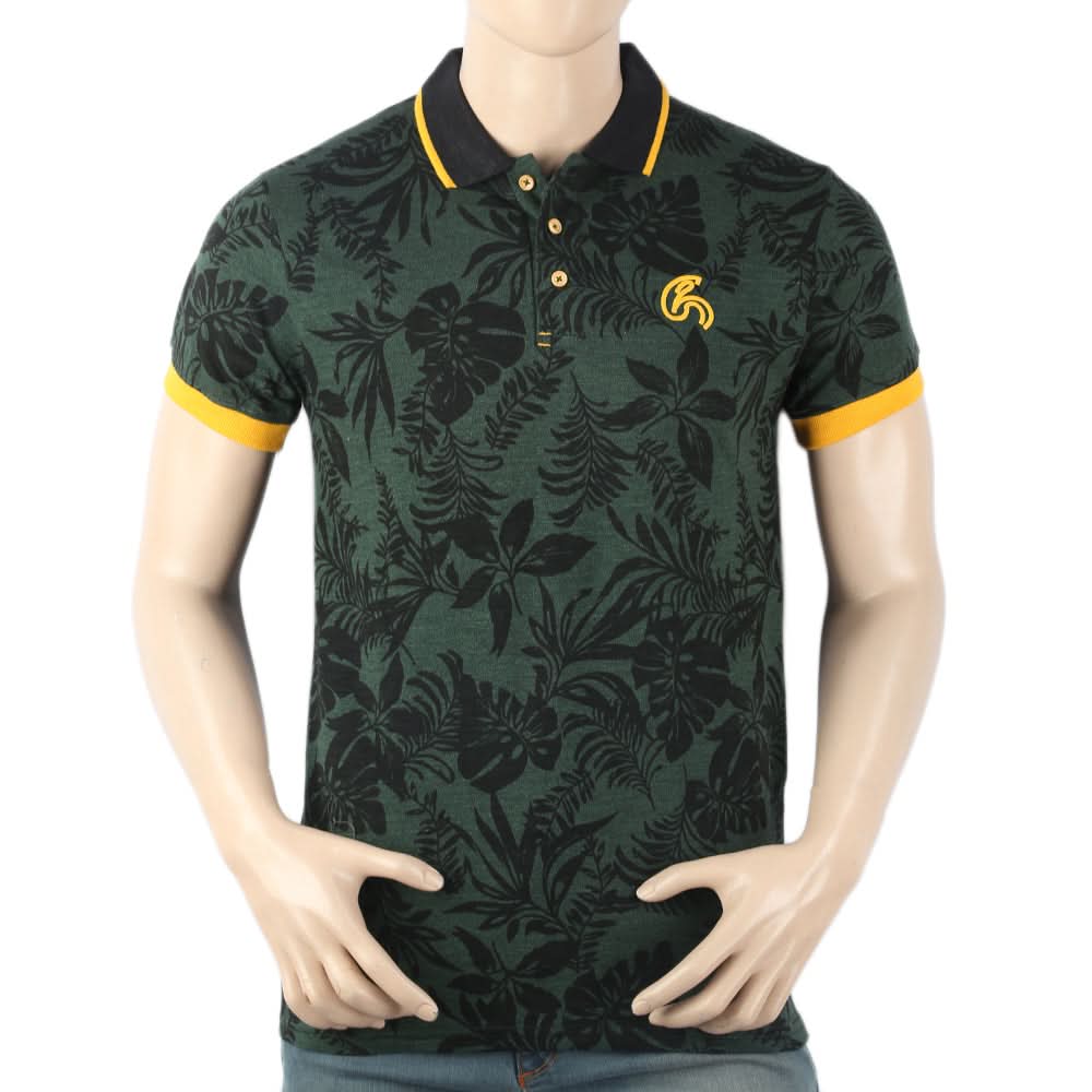 Men's Half Sleeves Polo T-Shirt - Green, Men, T-Shirts And Polos, Chase Value, Chase Value