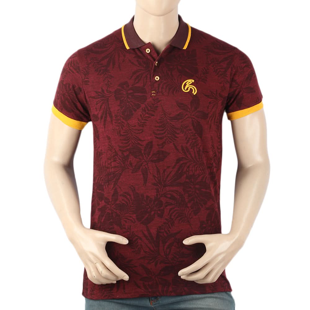 Men's Half Sleeves Polo T-Shirt - Maroon, Men, T-Shirts And Polos, Chase Value, Chase Value