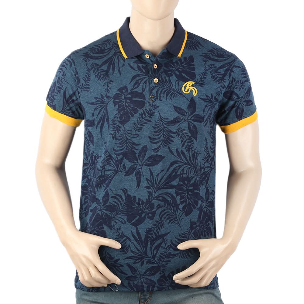 Men's Half Sleeves Polo T-Shirt - Steel Blue, Men, T-Shirts And Polos, Chase Value, Chase Value