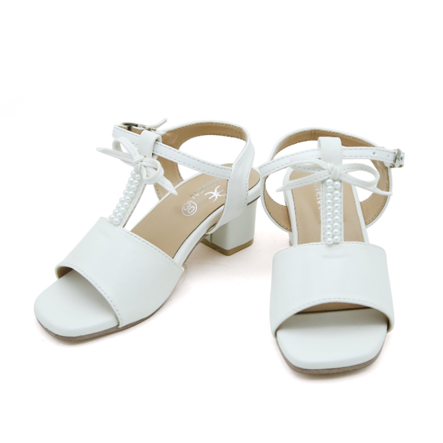 Eminent Girls Heel Sandal - White, Girls Sandals, Eminent, Chase Value