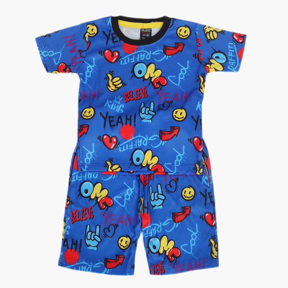 Boys Half Sleeves Suit - Royal Blue, Boys Sets & Suits, Chase Value, Chase Value