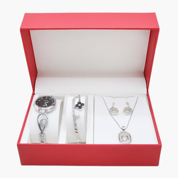 Women's Watch Bracelet Set 3in1 - Silver, Women Watches, Chase Value, Chase Value