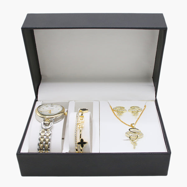 Women's Watch Bracelet Set 3in1 - Golden & Silver, Women Watches, Chase Value, Chase Value