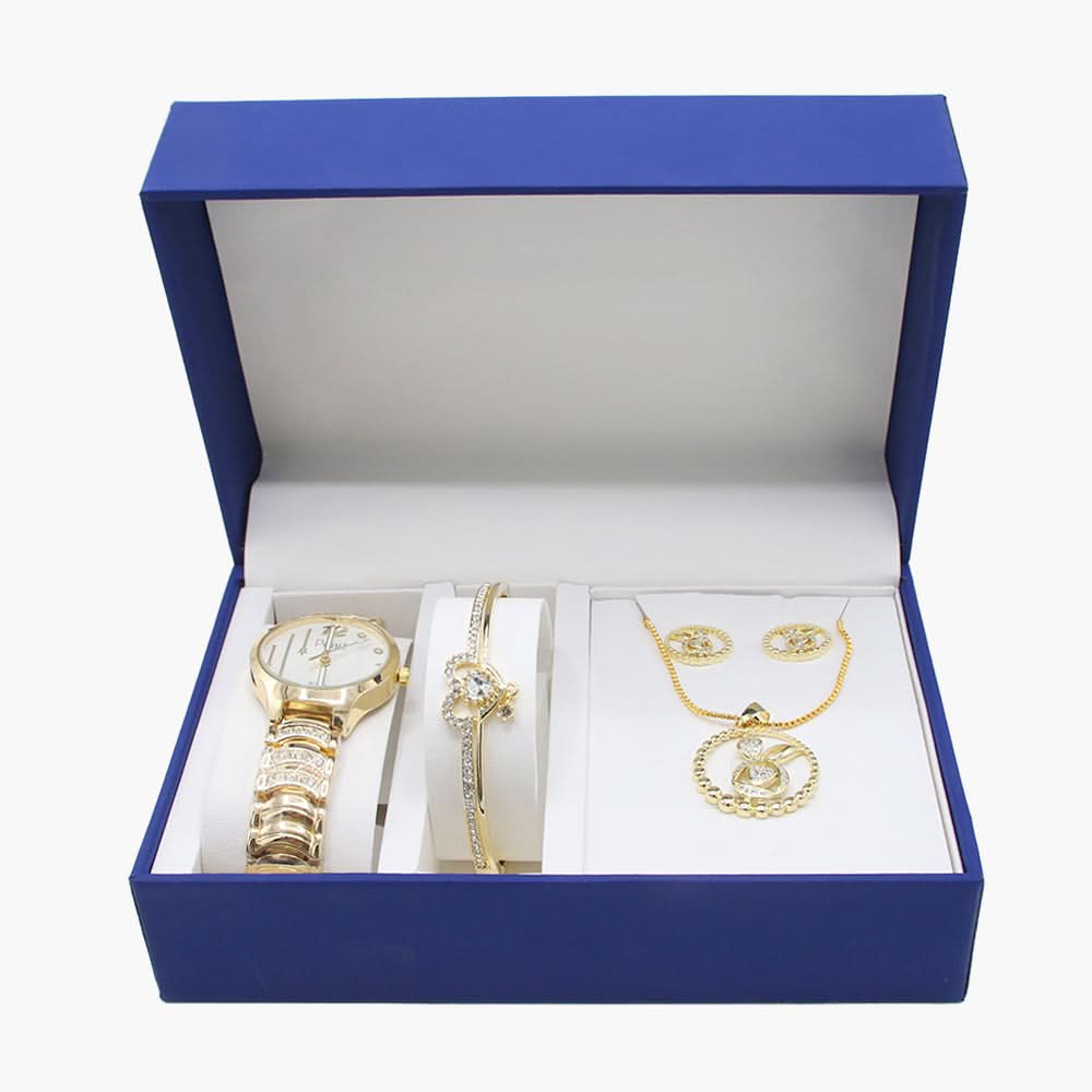 Women's Watch Bracelet Set 3in1 - Golden, Women Watches, Chase Value, Chase Value
