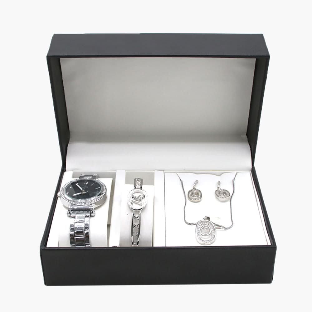 Women's Watch Bracelet Set 3in1 - Silver, Women Watches, Chase Value, Chase Value