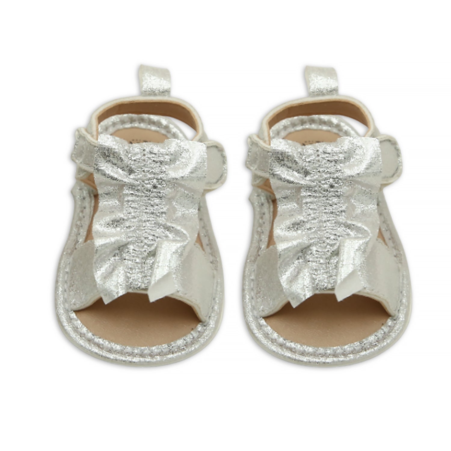 Newborn Girls Sandal - Silver, Newborn Caps, Shoes & Socks, Chase Value, Chase Value